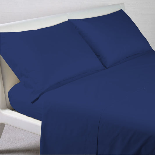 Completo Letto Cotone BLU