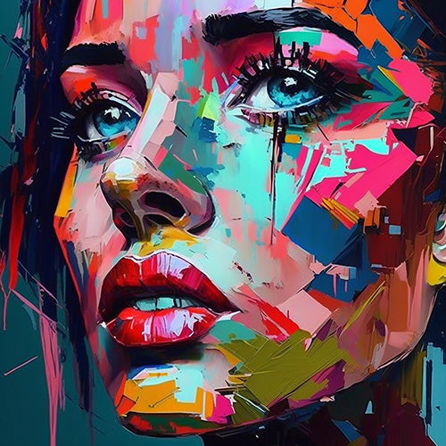 Girl Abstract Painting